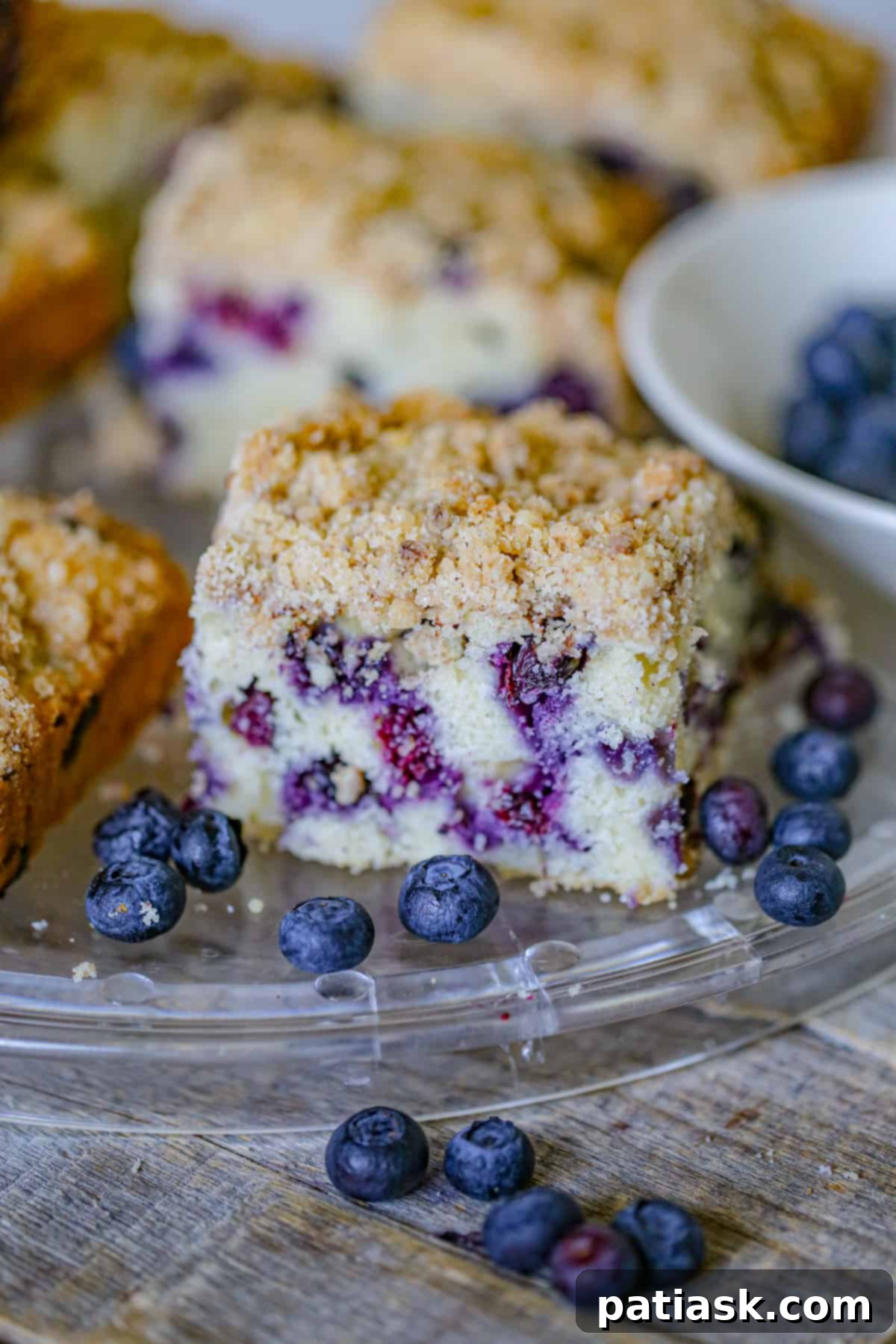 Ingredients for Blueberry Crumble Coffee Cake laid out