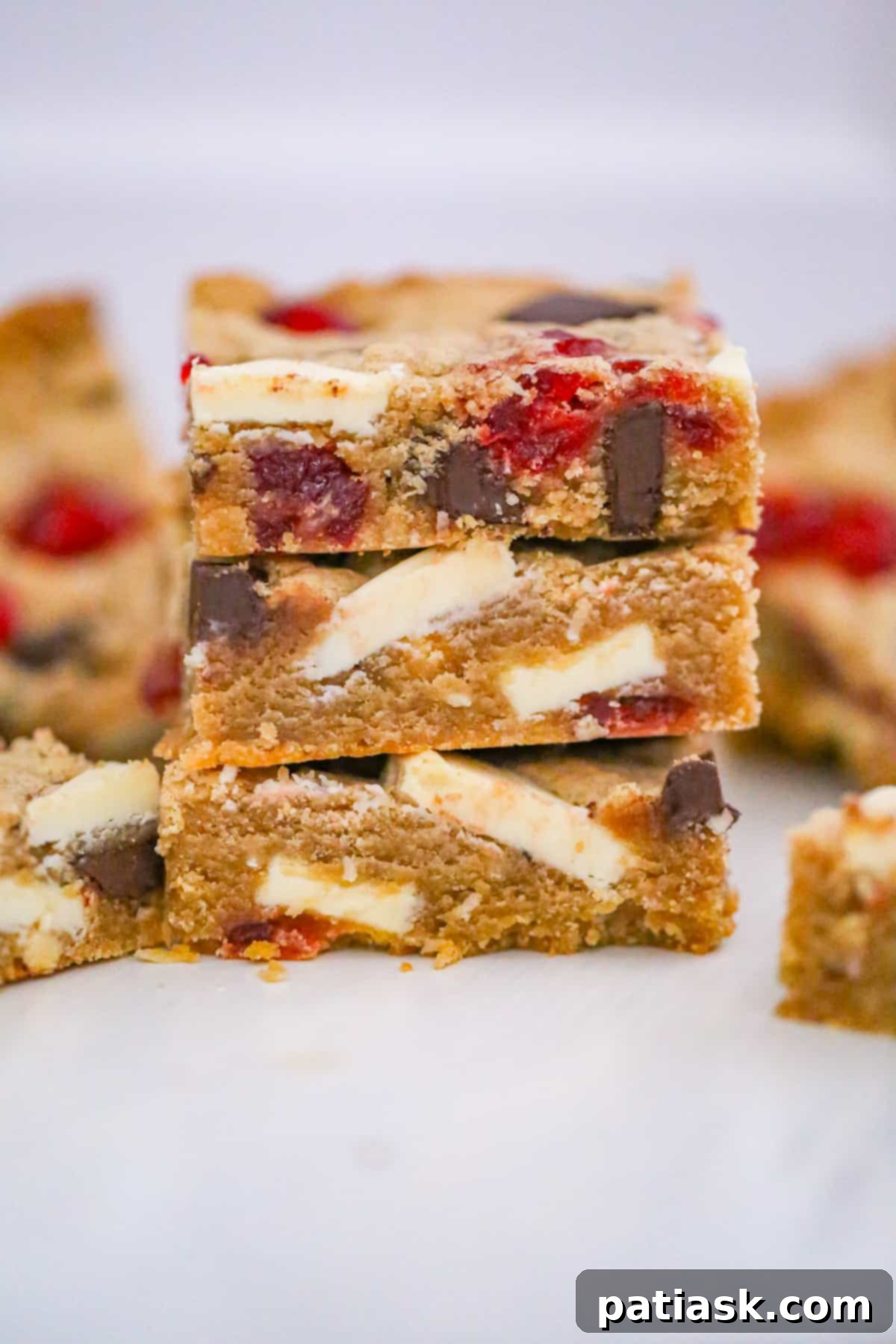 Peanut Butter Chocolate Cherry Bliss Bars 2 Delicious Peanut Butter Chocolate Cherry Bars with white chocolate and coconut