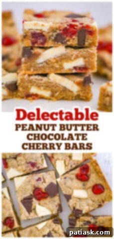 Peanut Butter Chocolate Cherry Bliss Bars 11 Peanut Butter Chocolate Cherry Bars