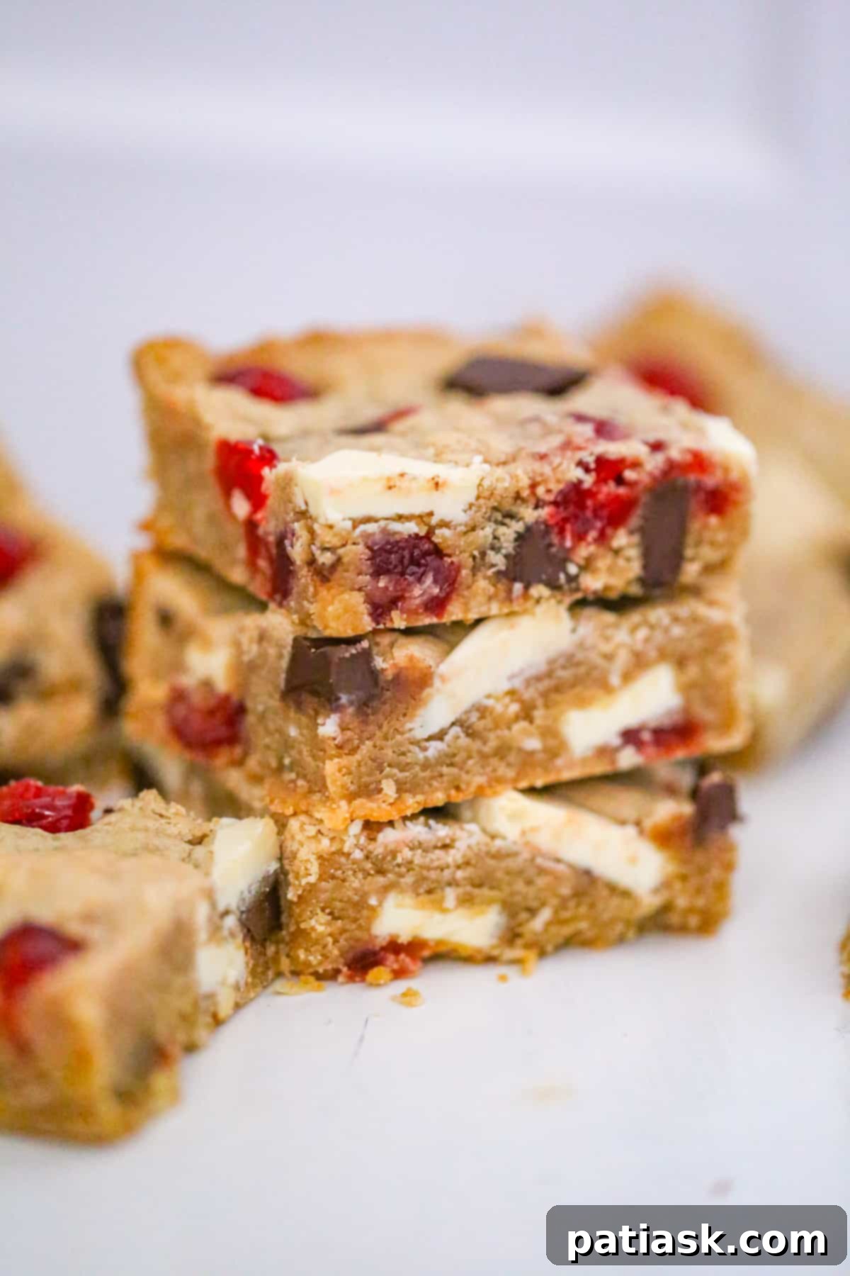 Peanut Butter Chocolate Cherry Bliss Bars 4 Fresh fruit dessert ingredients