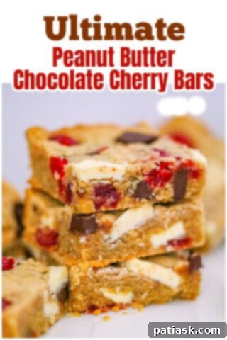 Peanut Butter Chocolate Cherry Bliss Bars 8 Peanut Butter Chocolate Cherry Bars