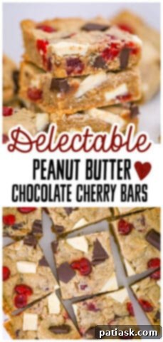 Peanut Butter Chocolate Cherry Bliss Bars 9 Peanut Butter Chocolate Cherry Bars