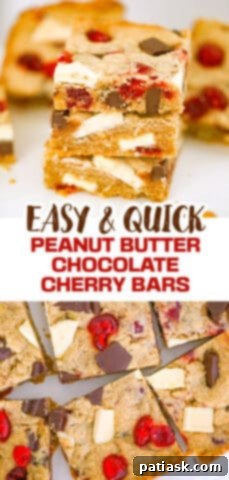 Peanut Butter Chocolate Cherry Bliss Bars 10 Peanut Butter Chocolate Cherry Bars