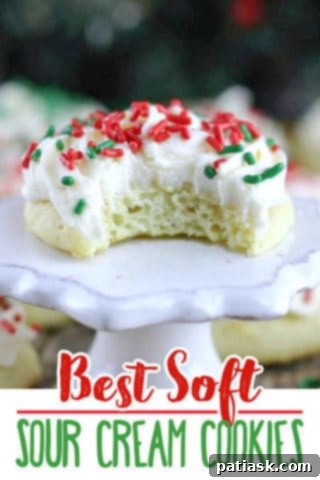 two sour cream cookies, one frosted, one plain, on a cooling rack