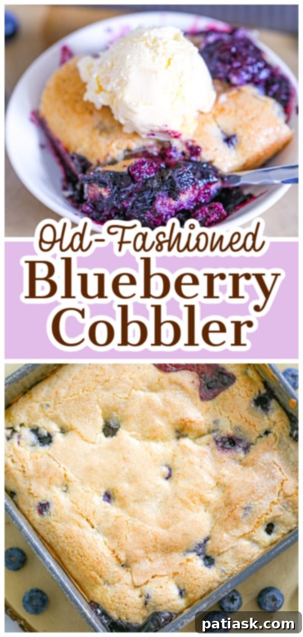 Irresistible Homemade Blueberry Cobbler 13 blueberry cobbler in a baking dish