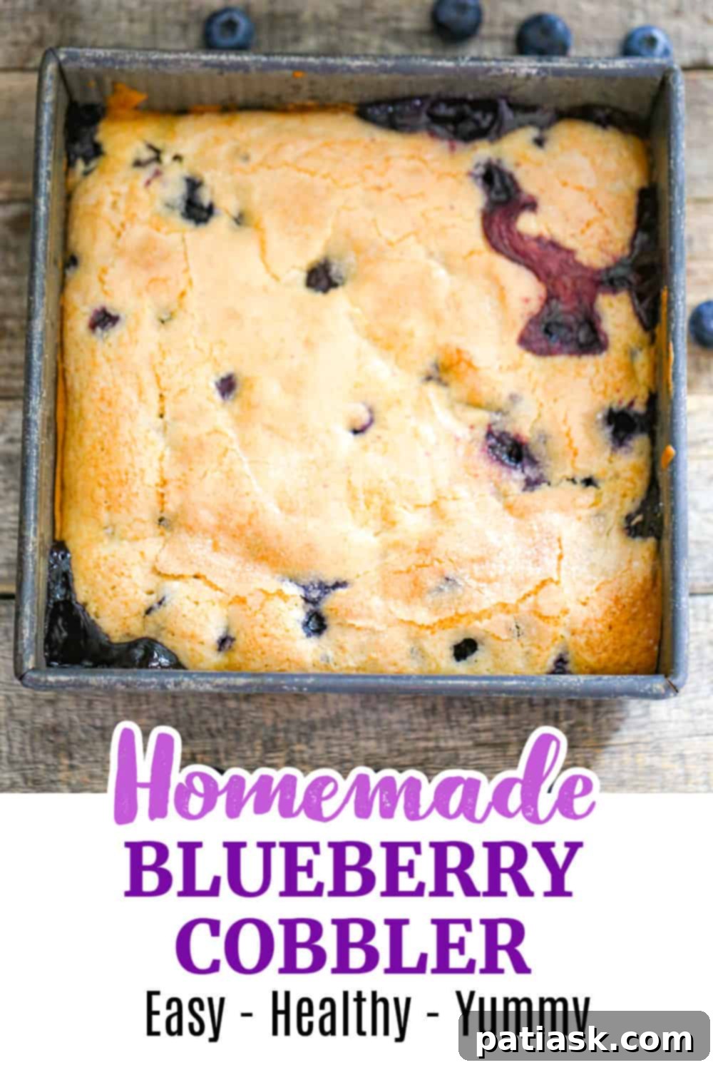 Irresistible Homemade Blueberry Cobbler 10 Homemade Blueberry Cobbler close up