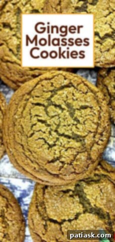 Ginger Molasses Cookies, beautifully baked