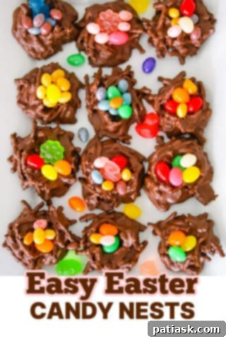 Sweet Easter Bird Nests 10 Easy Easter Candy Nests recipe with Brach's jelly beans and soft jellies