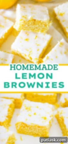 A serving of Homemade Lemon Brownies, showcasing their golden-yellow color.