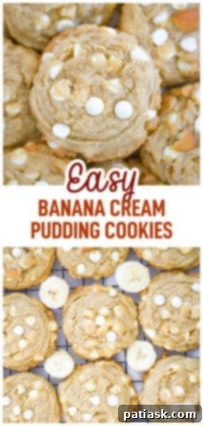 Easy Banana Cream Pudding Cookies, close up