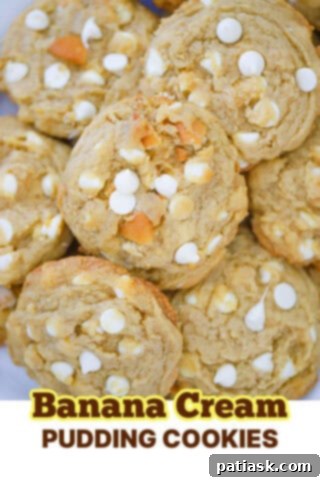 Easy Banana Cream Pudding Cookies, another angle