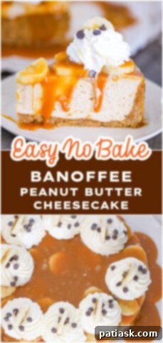 Luscious No-Bake Banoffee Peanut Butter Cheesecake 10 No Bake Peanut Butter Banoffee Cheesecake