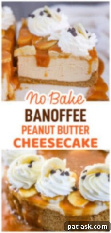 Luscious No-Bake Banoffee Peanut Butter Cheesecake 12 No Bake Peanut Butter Banoffee Cheesecake