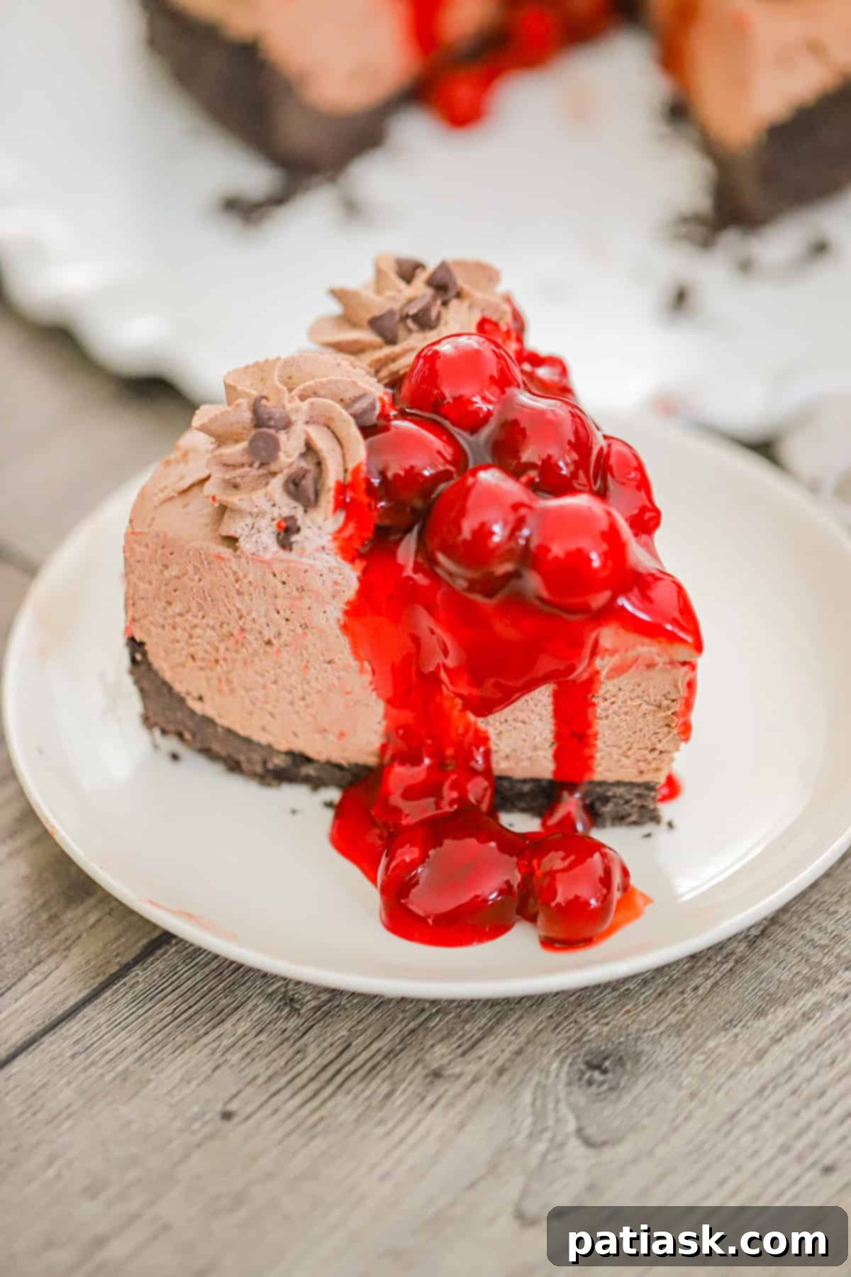 No Bake Chocolate Cherry Cheesecake 2 no bake chocolate cherry cheesecake recipe