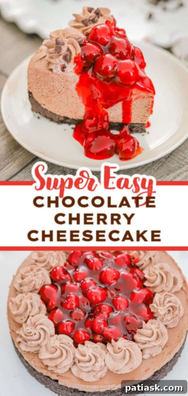 No Bake Chocolate Cherry Cheesecake 13 No Bake Chocolate Cherry Cheesecake