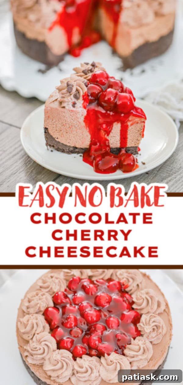 No Bake Chocolate Cherry Cheesecake 15 No Bake Chocolate Cherry Cheesecake