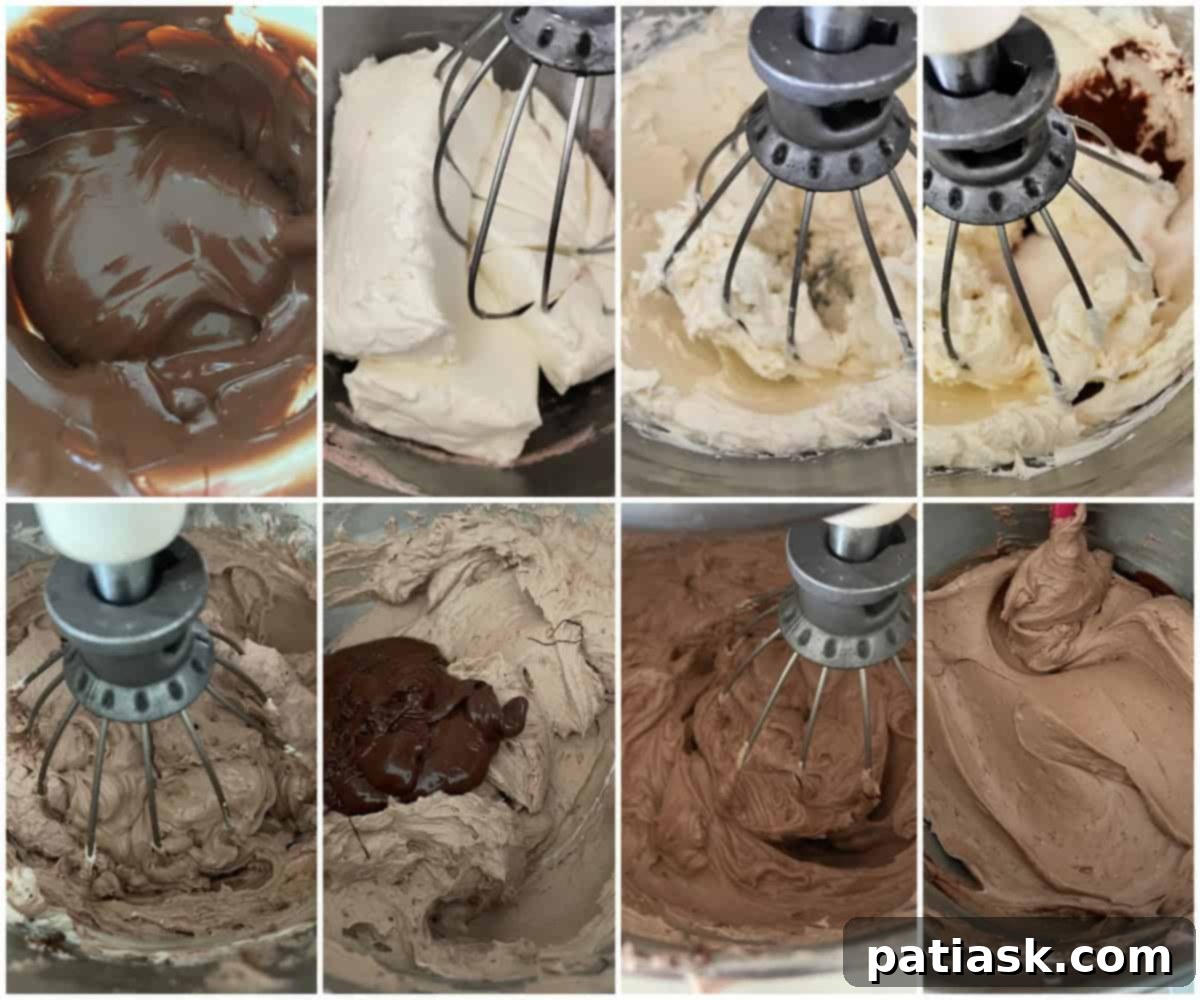 No Bake Chocolate Cherry Cheesecake 6 filling how to make