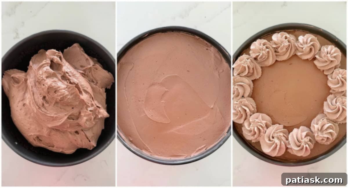 No Bake Chocolate Cherry Cheesecake 7 topping