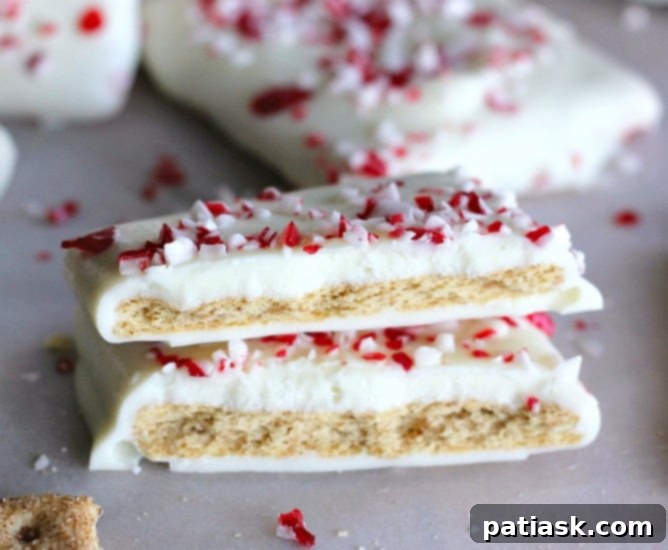 No-Bake White Chocolate Holiday Candy Trio 3 3 White Chocolate No-Bake Festive Candy Recipes - Peppermint Graham Crackers