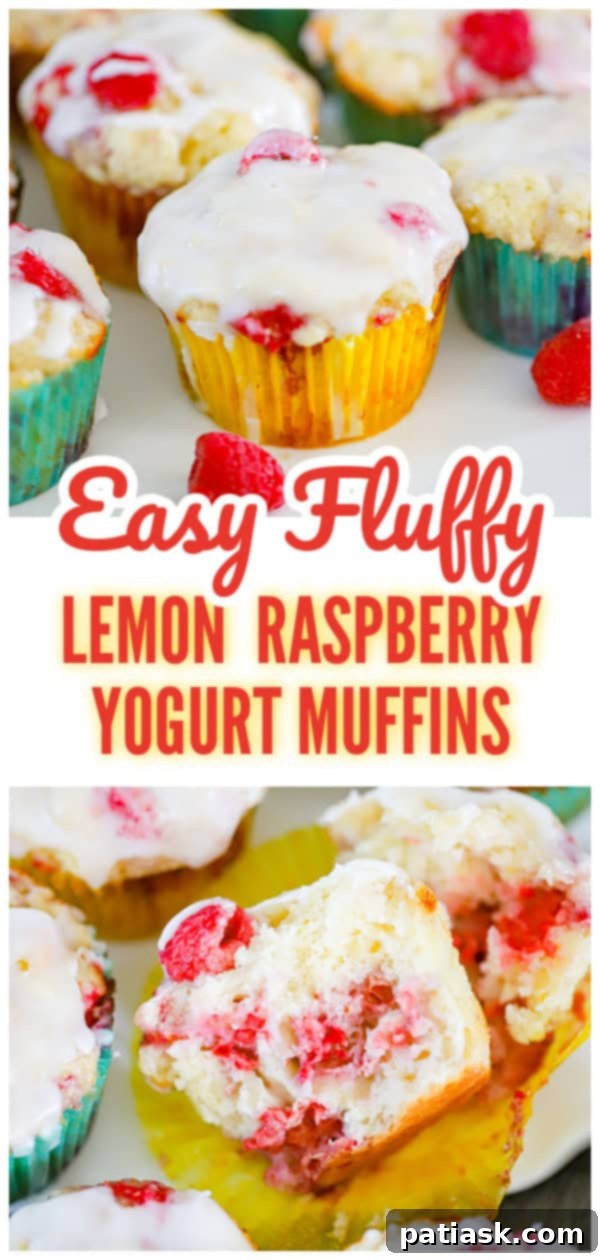 Lemon Raspberry Yogurt Muffins