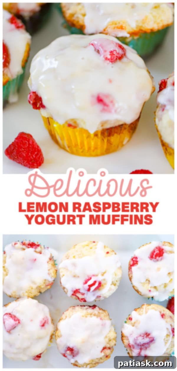 Lemon Raspberry Yogurt Muffins