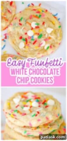 Funfetti White Chocolate Chip Cookies