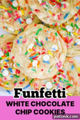 Funfetti White Chocolate Chip Cookies