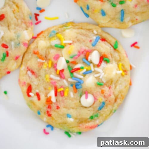 Funfetti White Chocolate Chip Cookies