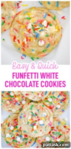 Funfetti White Chocolate Chip Cookies