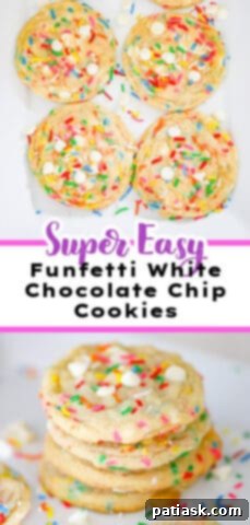 Funfetti White Chocolate Chip Cookies