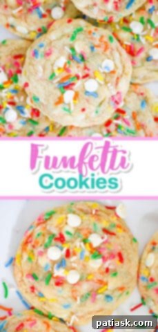 Funfetti White Chocolate Chip Cookies