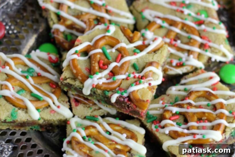 Sweet and Salty M&M Pretzel Bars 4 Chocolate Chip M&M'S Pretzel Bars