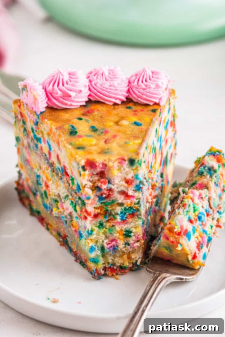 Delicious birthday cheesecake topped with colorful sprinkles