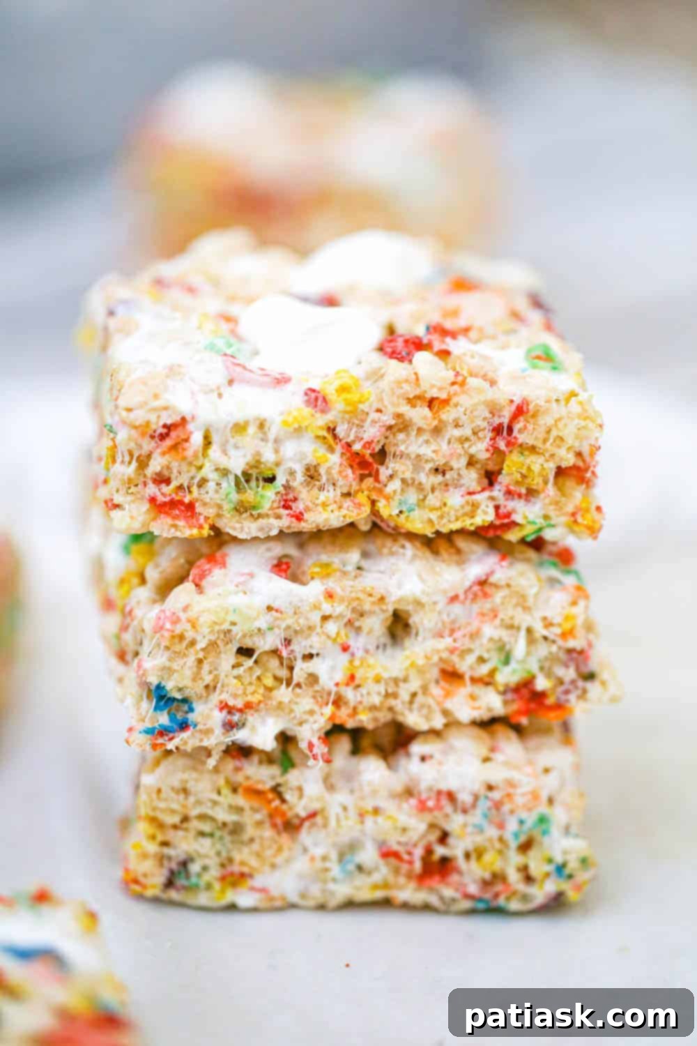 Rainbow Rice Krispie Marshmallow Treats