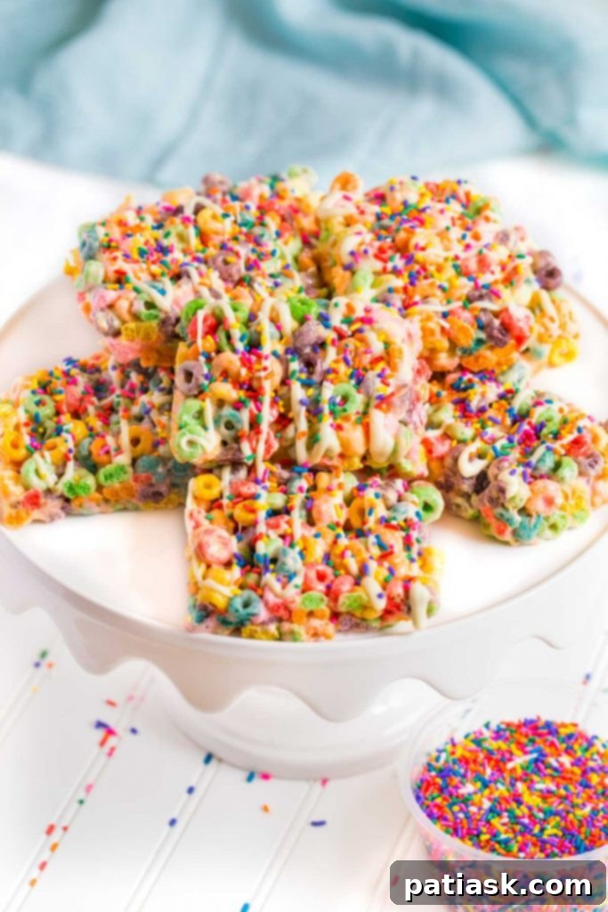60 Magical Rainbow Desserts recipes & ideas, colorful Fruit Loop Treats
