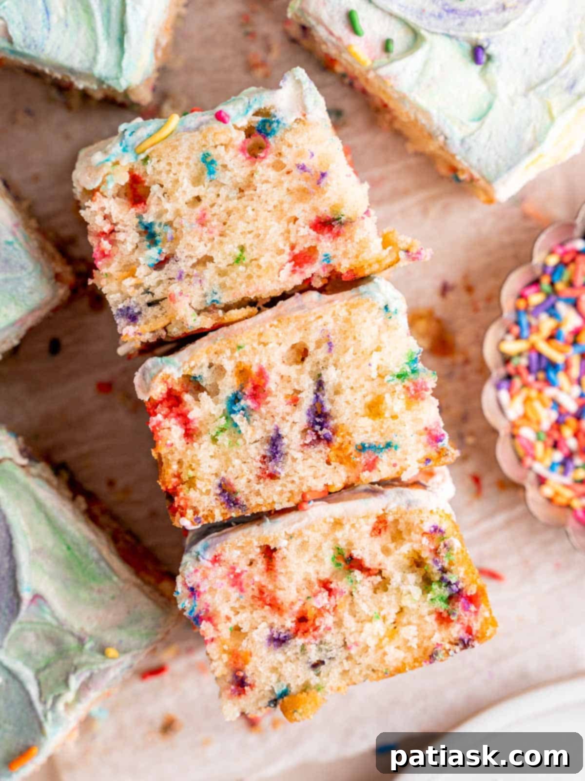 60 Magical Rainbow Desserts, Easy Rainbow Sprinkle Cake with Vanilla Frosting