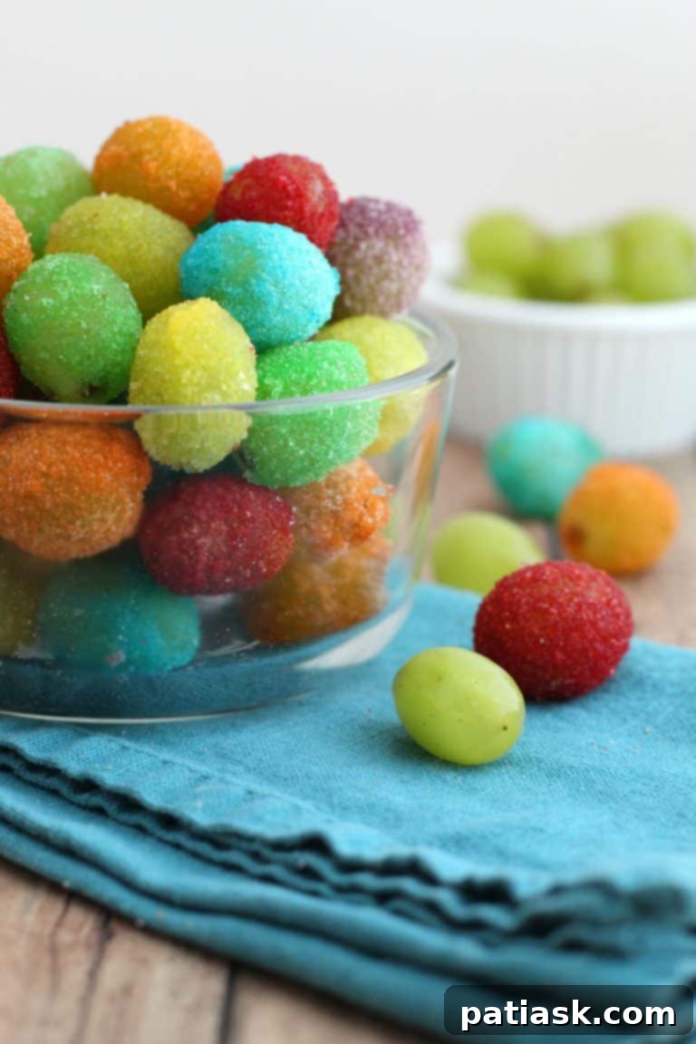 Colorful rainbow grapes, perfect for a healthy and fun treat