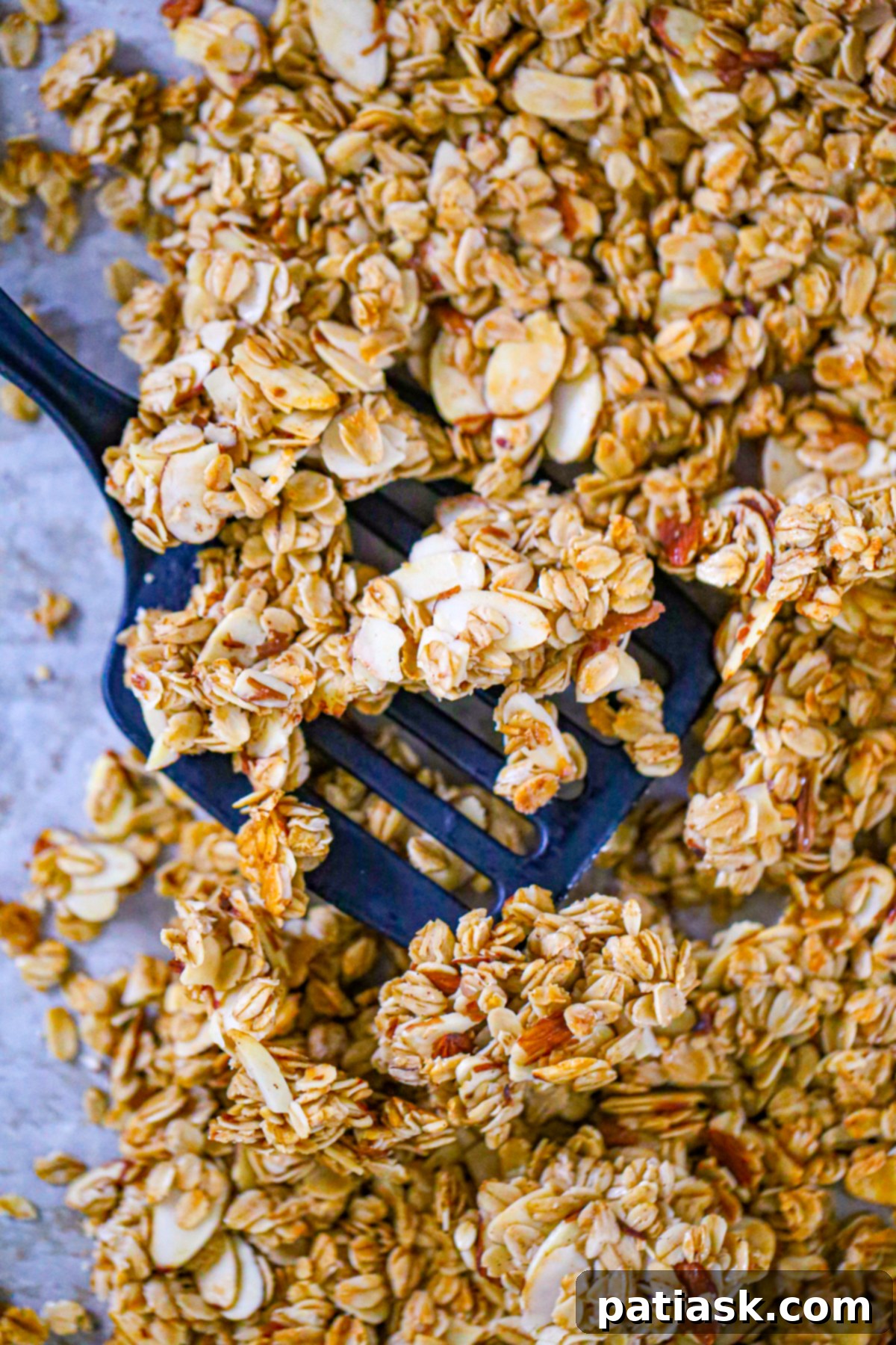 Irresistible Vanilla Almond Granola 3 easy and healthy Vanilla Almond oat Granola Recipe close-up
