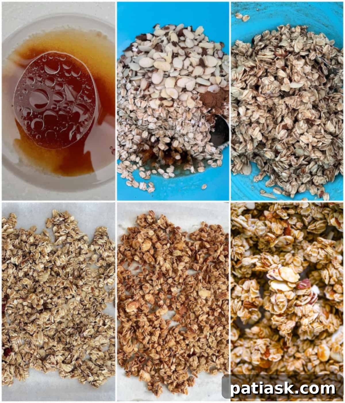 Irresistible Vanilla Almond Granola 5 tutorial for making vanilla almond granola