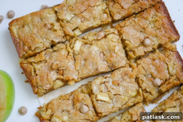 45 Unforgettable Apple Dessert Recipes 30 Salted Caramel Chip Apple Blondies Bar Recipe