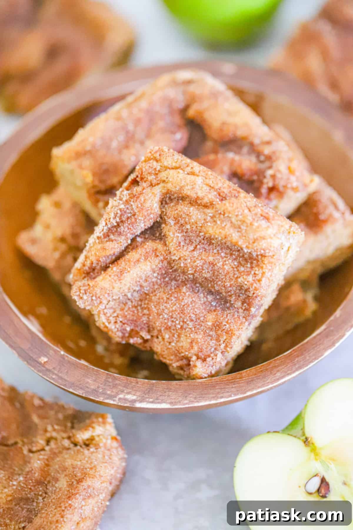 45 Unforgettable Apple Dessert Recipes 44 Apple Cinnamon Snickerdoodle Bars, a twist on a classic cookie