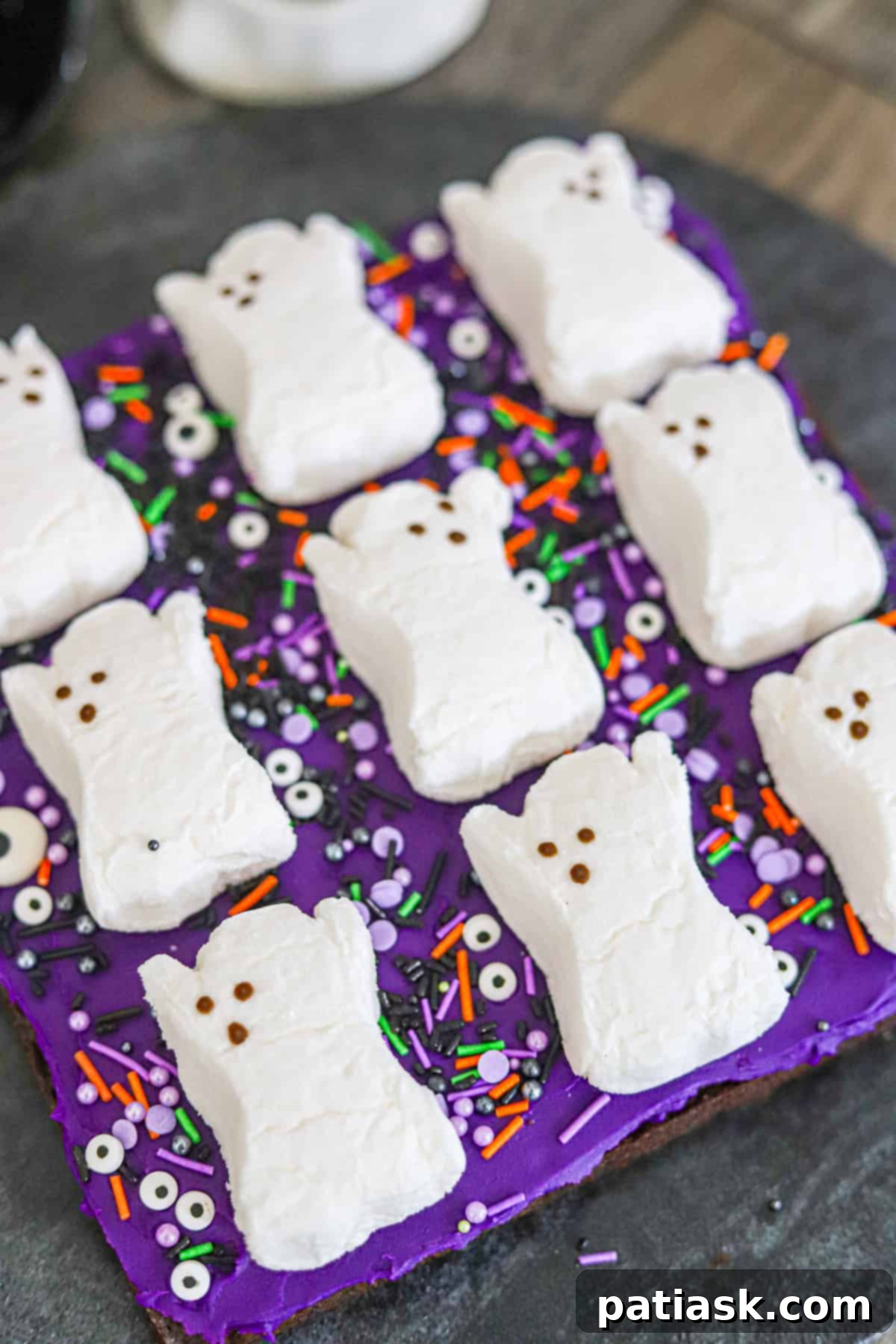 Boo-tiful Brownie Ghosts 3 Easy Halloween Spooky Peeps Ghost Brownies recipe
