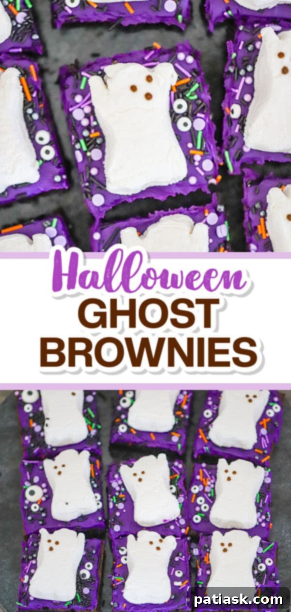 Boo-tiful Brownie Ghosts 8 Halloween GHOST PEEP BROWNIES
