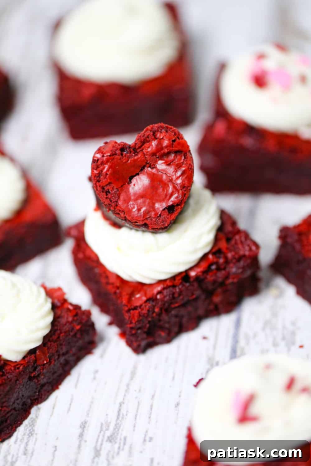 Bite-Sized Red Velvet Brownie Bliss 2 Mini Red Velvet Brownies