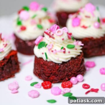 Bite-Sized Red Velvet Brownie Bliss 8 Mini Red Velvet Brownies
