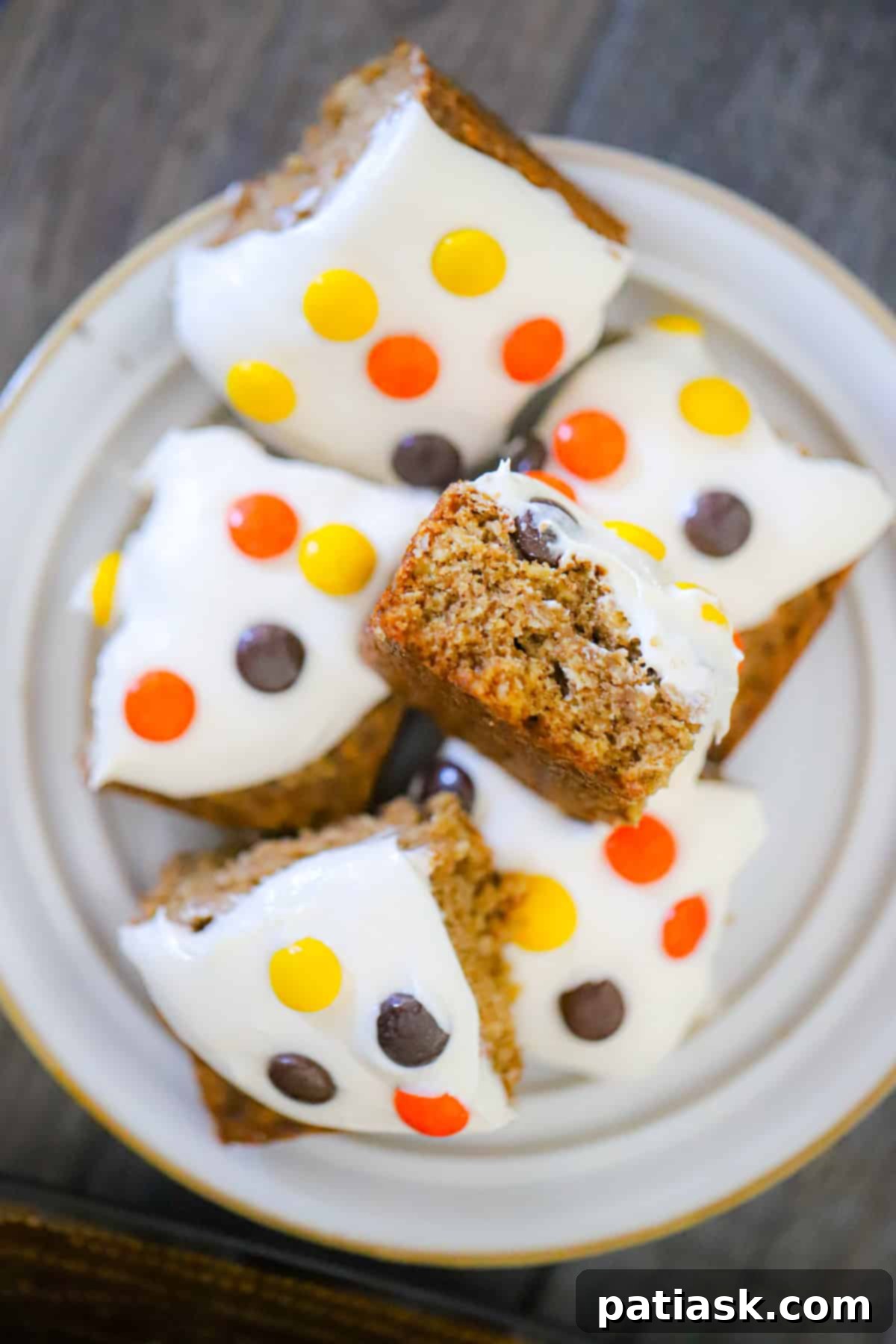 Reese's Pieces Oatmeal Cream Pie Dream Bars 8 Halloween bar recipe