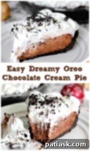 Decadent No-Bake Oreo Chocolate Cream Pie 7 Easy Dreamy Oreo Chocolate Cream Pie slice