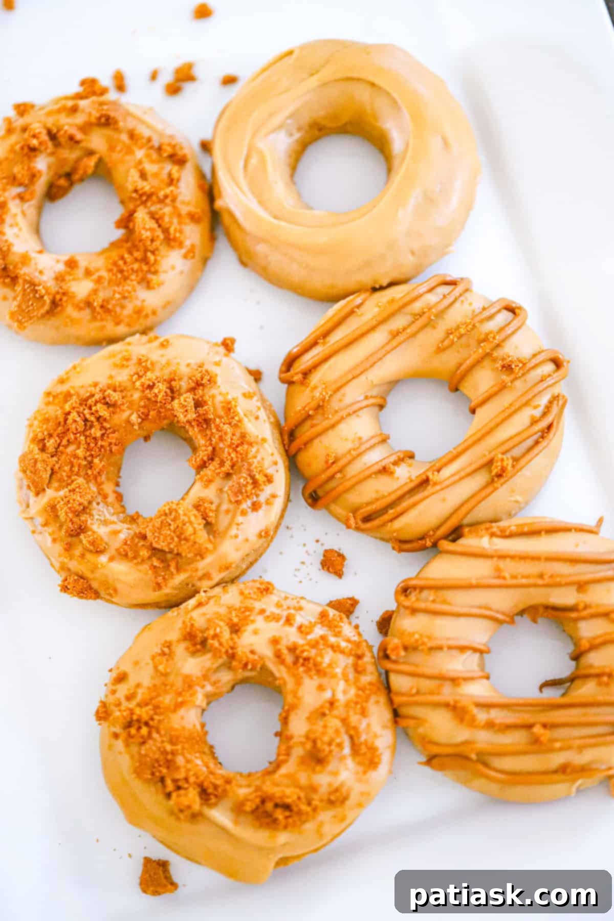 Gourmet Biscoff Baked Donuts 2 Delicious Easy Baked Biscoff Donuts with cookie butter glaze recipe