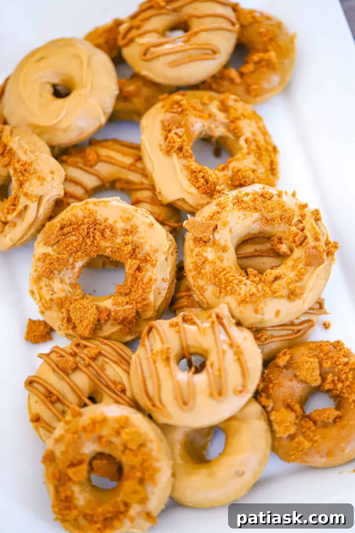 Gourmet Biscoff Baked Donuts 8 Delicious Easy Baked Biscoff Donuts with cookie butter glaze recipe