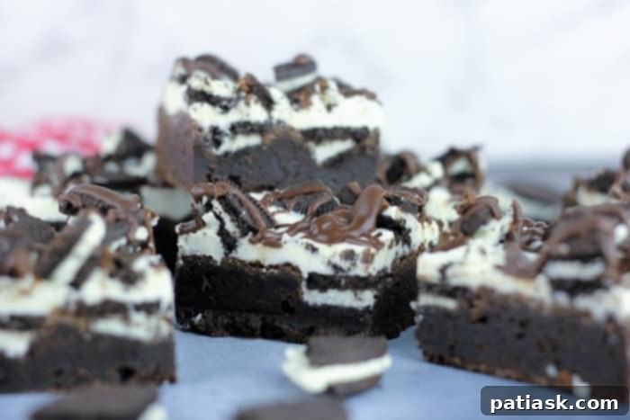 Hidden Oreo Brownies 7 Oreo Stuffed Brownies with Oreo Vanilla Frosting